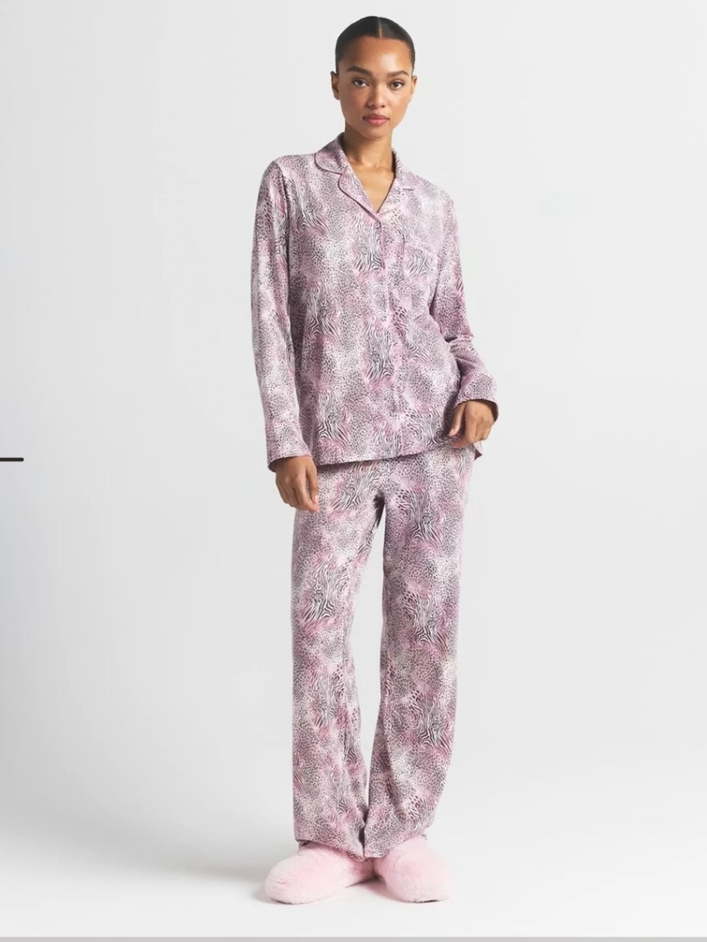 NWT SKIMS Bloom Mini Multi Animal Pajama Set - Pink & White